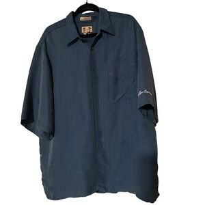 Ryen Spooner Men's Blue Casual Button Down Collared Shirt Size XL